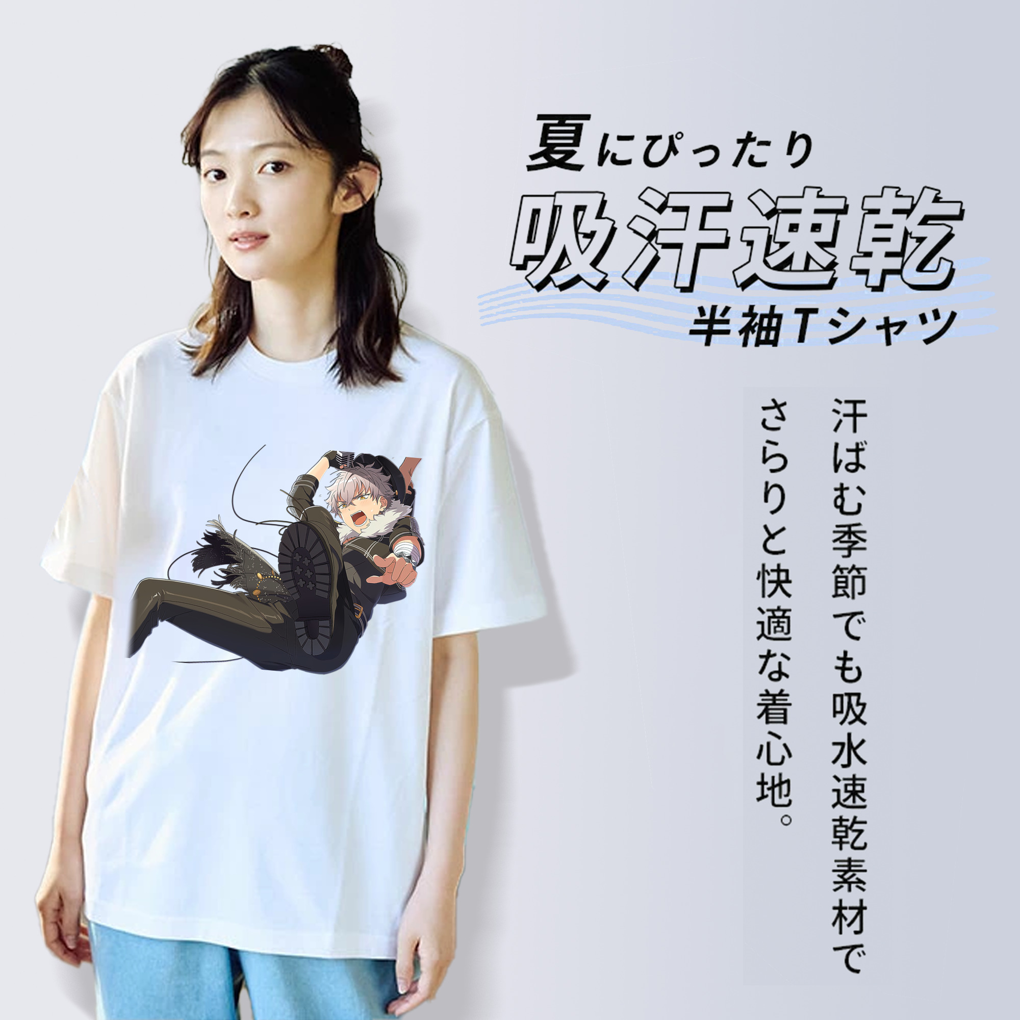 あんさんぶるスターズ! Ensemble Stars 綿100％半袖Tシャツ（フロントプリント）