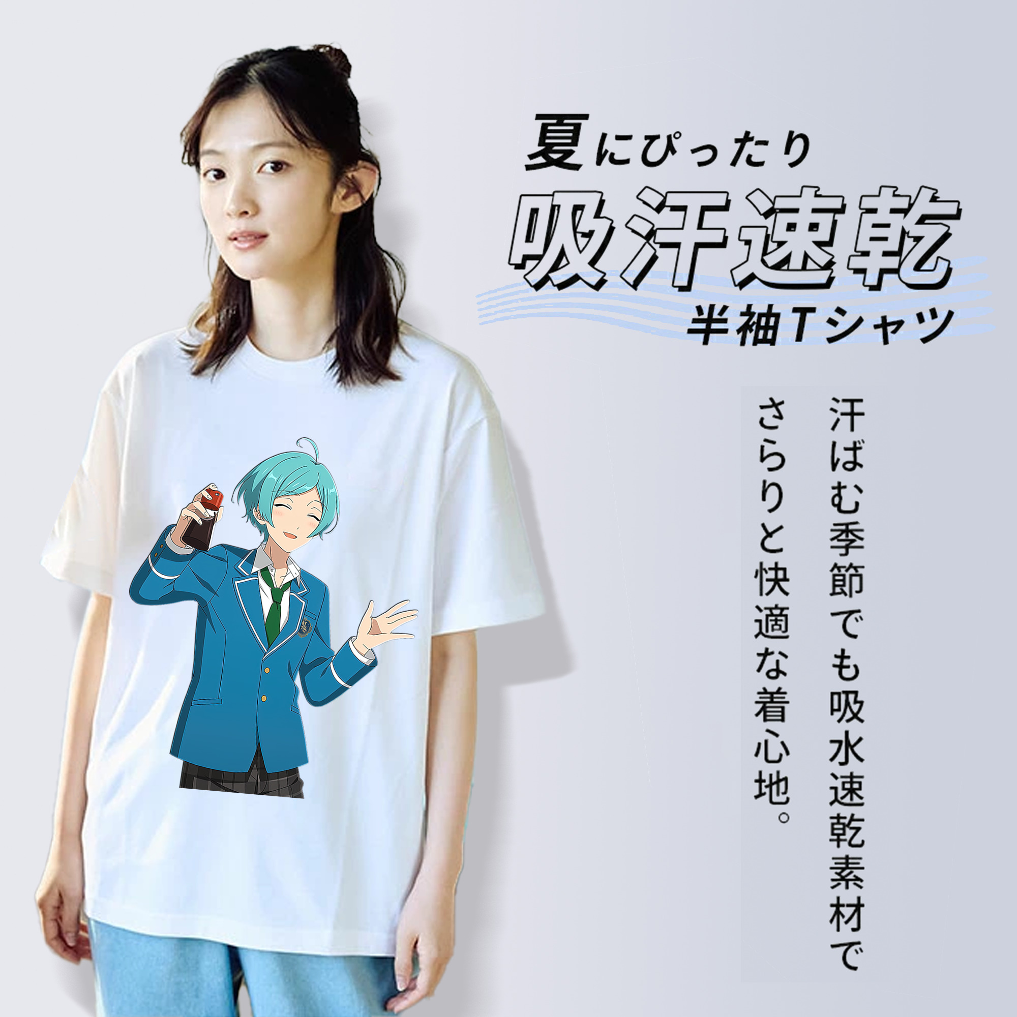 あんさんぶるスターズ! Ensemble Stars 綿100％半袖Tシャツ（フロントプリント）