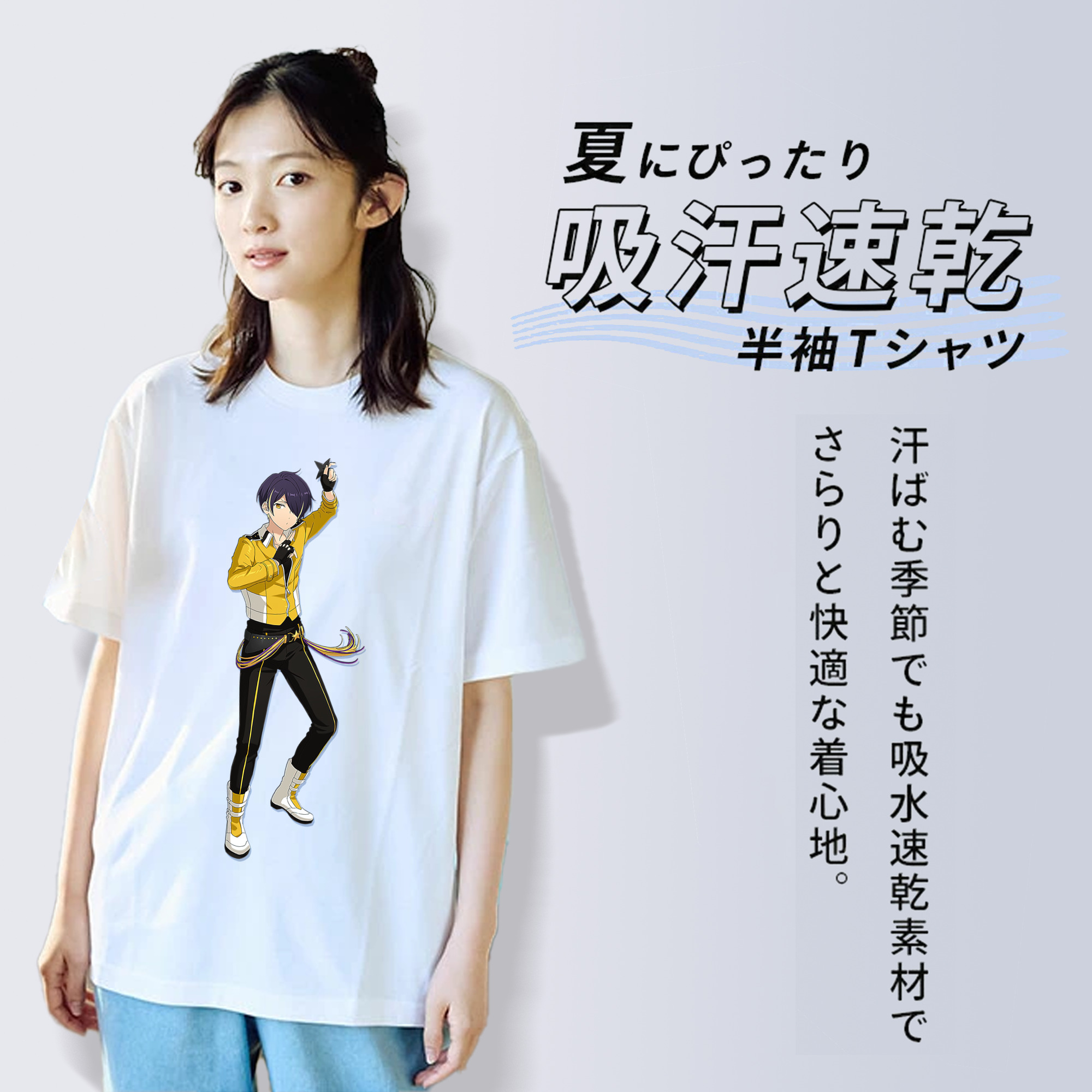 あんさんぶるスターズ! Ensemble Stars 綿100％半袖Tシャツ（フロントプリント）